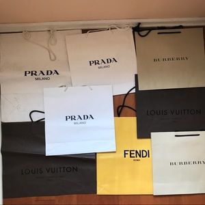 Prada Fendi Louis Vuitton Burberry Shopping bags